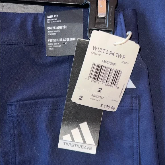 Adidas Women’s Golf Pants – Size 2 – Navy (NWT) - Picture 2 of 3
